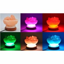 USB Himalayan Pink Salt, Colors Changing Lamp Fire Bowl 