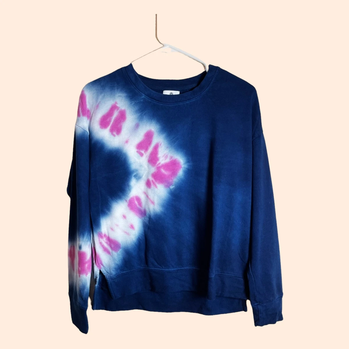 Pink tie cheap dye crewneck sweatshirt