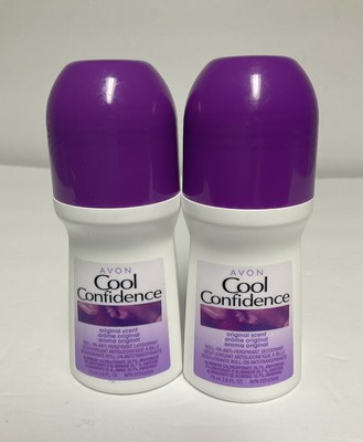 2 Avon Cool Confidence Deodorant 2.6 oz Original Roll-On Antiperspirant EXPIRED