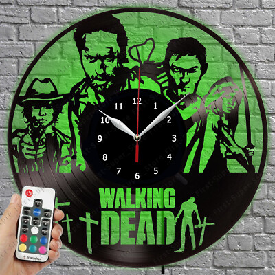 LED Clock The Walking Dead Vinyl Record Wall Clock Led Light Wall Clock 102