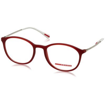 Prada Women's Round 51mm Eyeglasses Frames Transparent Bordeaux PS04HV-U621O1