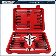 46pc Harmonic Balancer Kit Gear Puller Set Steering Wheel Crankshaft Auto Tools