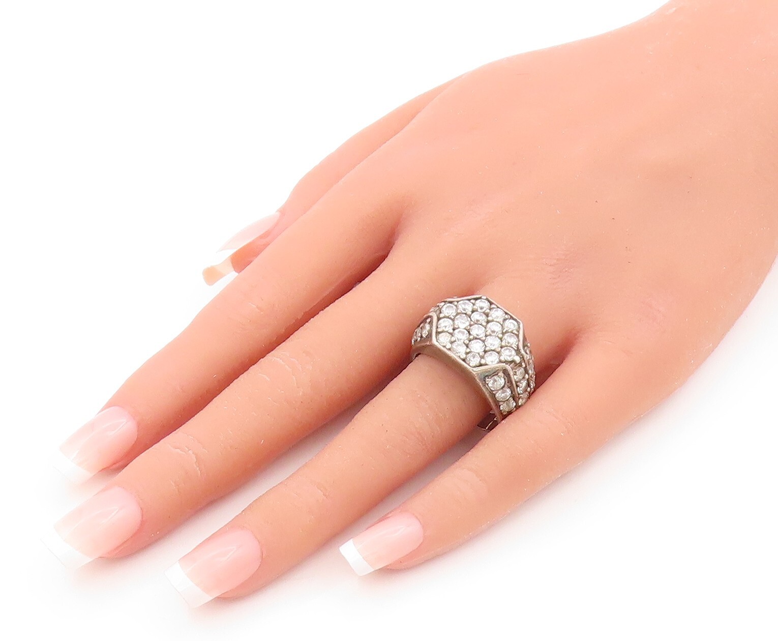 925 Sterling Silver Vintage Ring Solid Designer C… - image 3