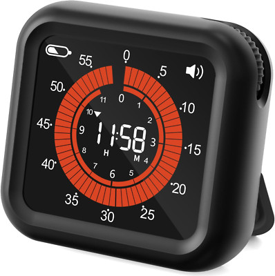Digital Visual Timer - Max 11H 59M Rechargeable Countdown Timer with VA Display,