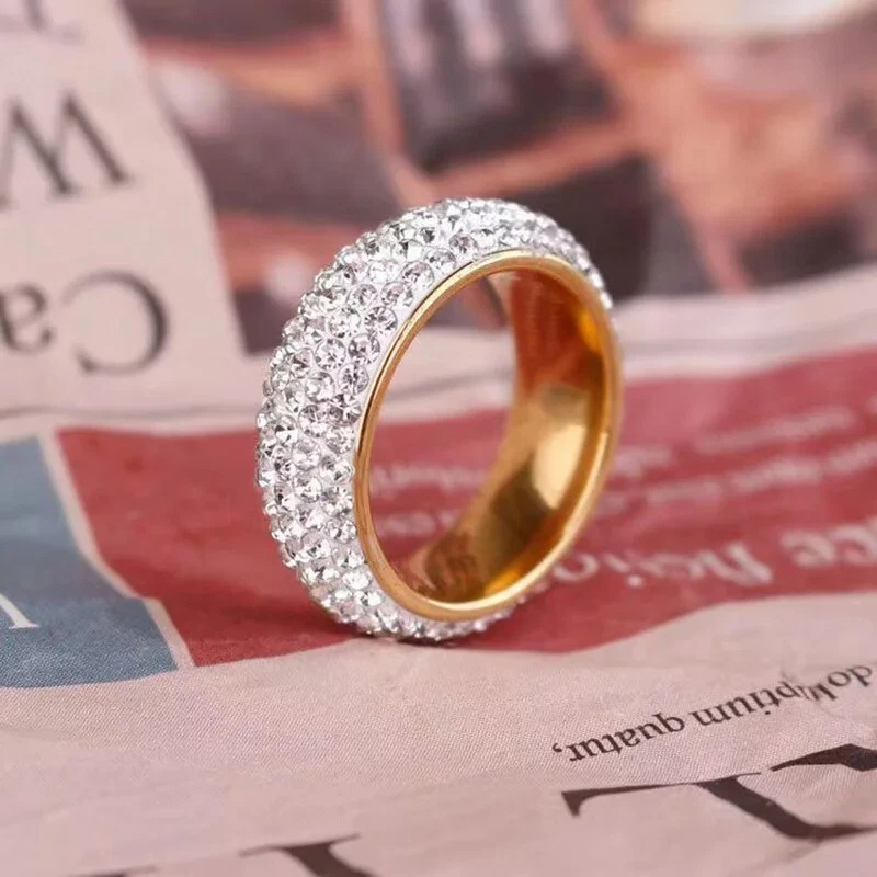 Anillos helados de lujo para hombre | Acero titanio | Opciones personalizadas Foto 4 de 4