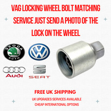 VAG SKODA VW AUDI SEAT Locking Wheel Nut Bolt Key-Send Photo 24H Shipping New