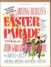 1948 Irving Berlin's EASTER PARADE Judy Garland Original Vintage Movie Promo Ad
