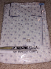 Vintage McKenzie Imperial NOS NEW Broadcloth Men's Pajamas XL Extra Large