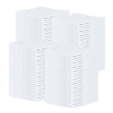 Bulk Lot of 100 White Shop Towels 12" x 14" Cleaning Rags Homes Cars Reusable