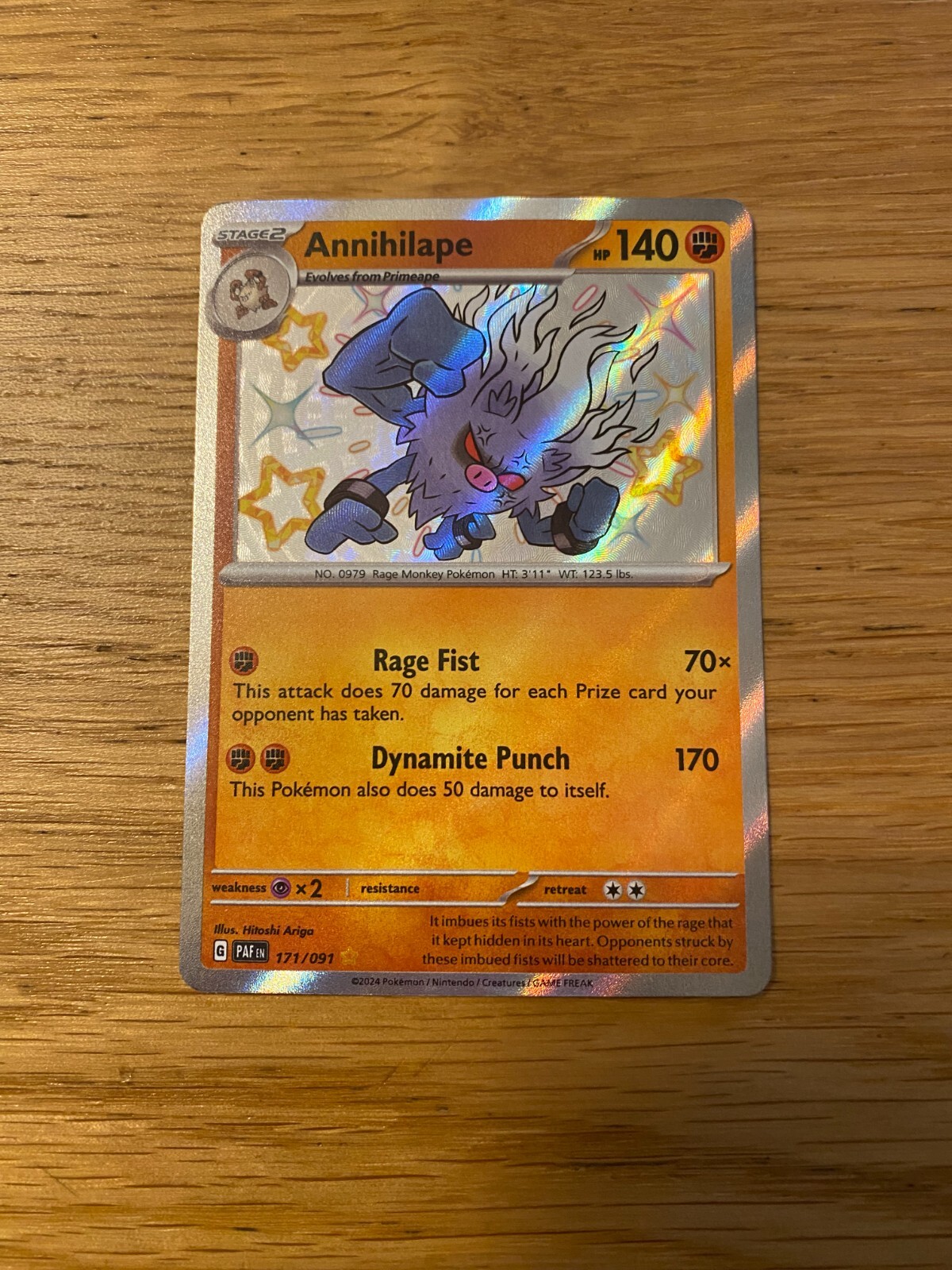 Annihilape Paldean Fates 171/091-Near Mint!