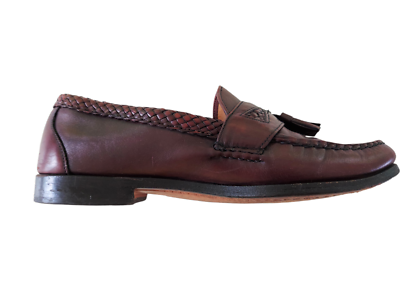 Allen Edmonds Maxfield Men\'s Burgundy Tassel Loafer Leather Sz 10 E Made In USA ALLEN EDMONDS Maxfield Men main image 4