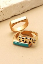 Boho Chic Trio Ring Set Gold Plated Tarnish Free