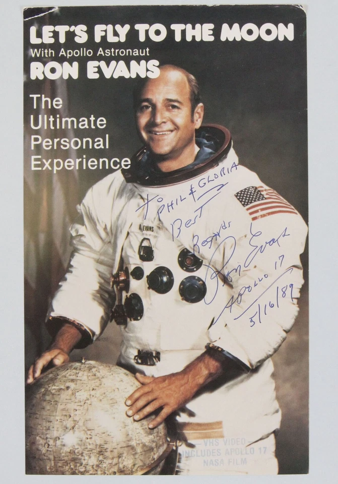 NASA SIGNED Let’s Fly To The Moon With Apollo Astronaut Ron Evans VHS Apollo 17 - Image 3 of 4