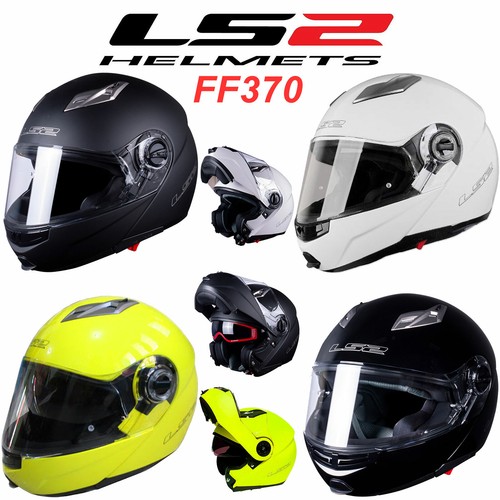 LS2 FF370 Easy Flip Up Front Full Face Motorcycle Crash Helmet with Sun  Visor | eBay
