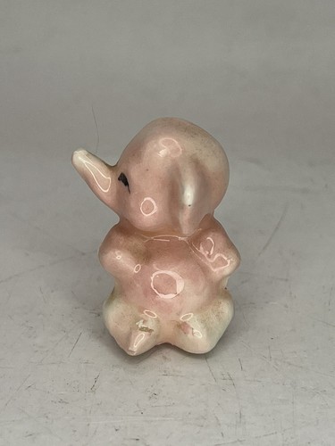 Vintage Miniature Pink Baby Elephant Figurine Ceramic? - Picture 2 of 17