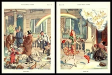 PRIMAVERA - SPRINGTIME LOVE - 1939 British Cartoon - CHERUBS - [Poisson d'Avril]