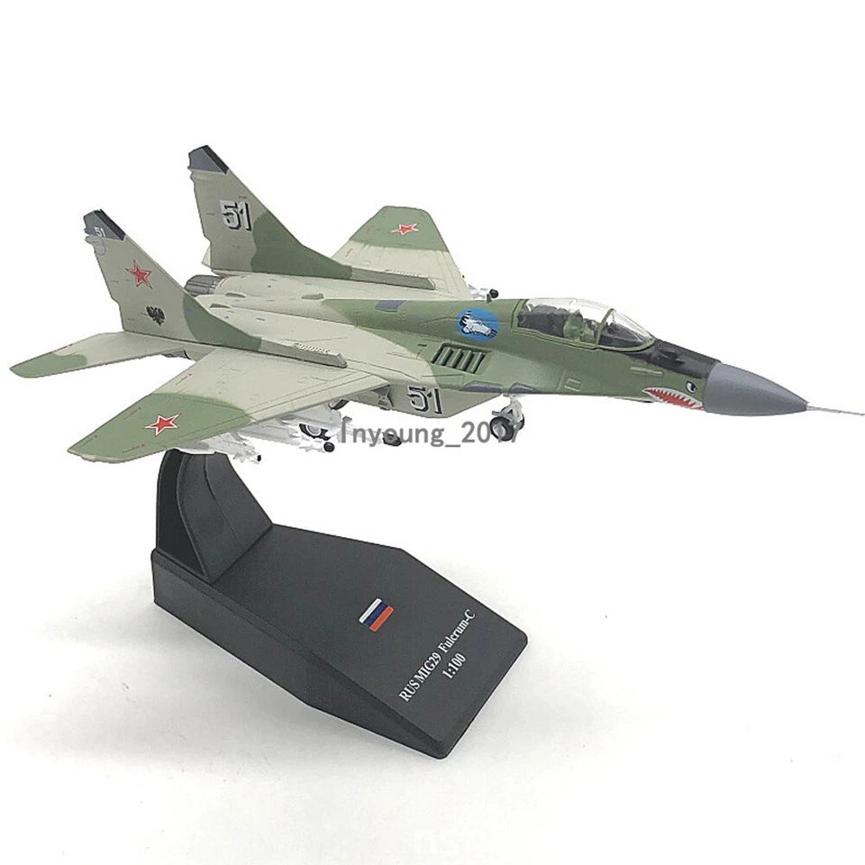 1/100 Mikoyan MiG-29 Fulcrum-C 1977 Russian Fighter Diecast Metal Airplane Model - Image 2 of 4