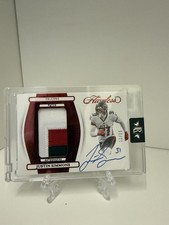 2024 Justin Simmons Flawless Patch auto Tri color falcons /15