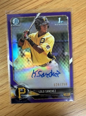 Topps 2018 Bowman Chrome LoLo Sanchez Auto Purple Refractor BCPA-LSA /250