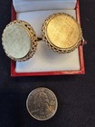 Very Large 14k solid gold cufflinks vintage not engraved 11+ Grams — photo 1