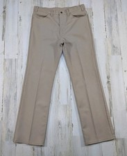 Vintage Levis Pants Mens Fits 34x31 Tan Khaki 517 Sta Prest Talon 42 USA Made
