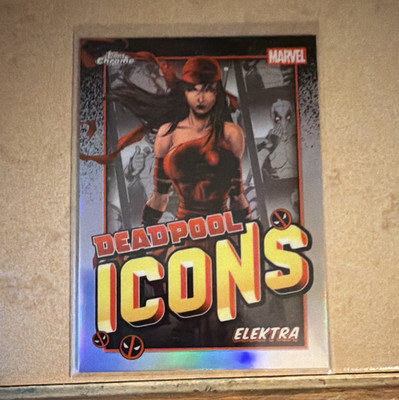 Topps 2025 Chrome Marvel Deadpool Icons Elektra Insert Card DI-7