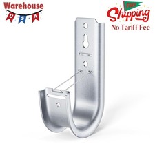 48 Pack 2-Inch Galvanized Steel Cable Support J-Hook with Retainer Clips