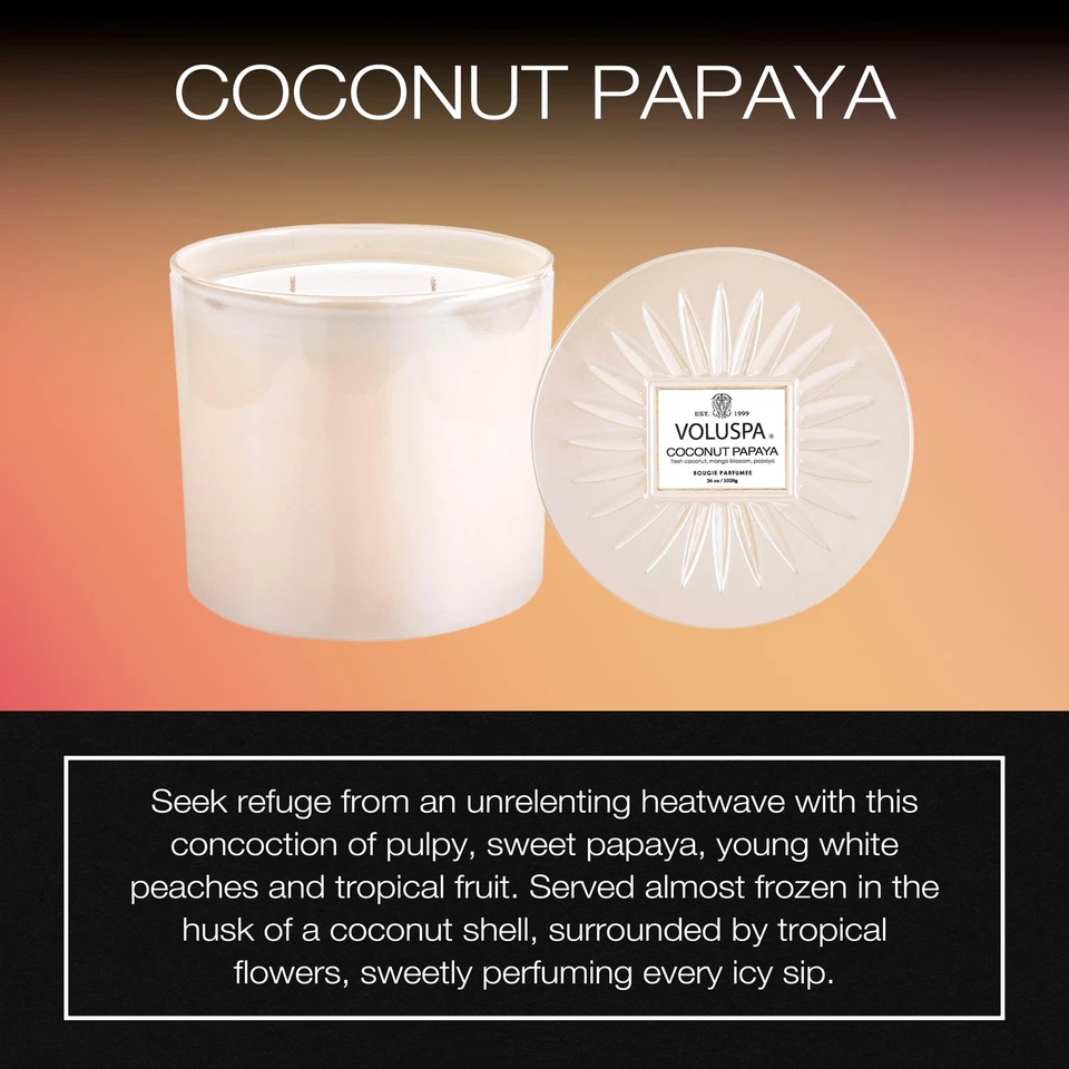 Grande Maison кокосовая папайя свеча 36 унций стойкий аромат подарок свеча - Изображение 2 из 4