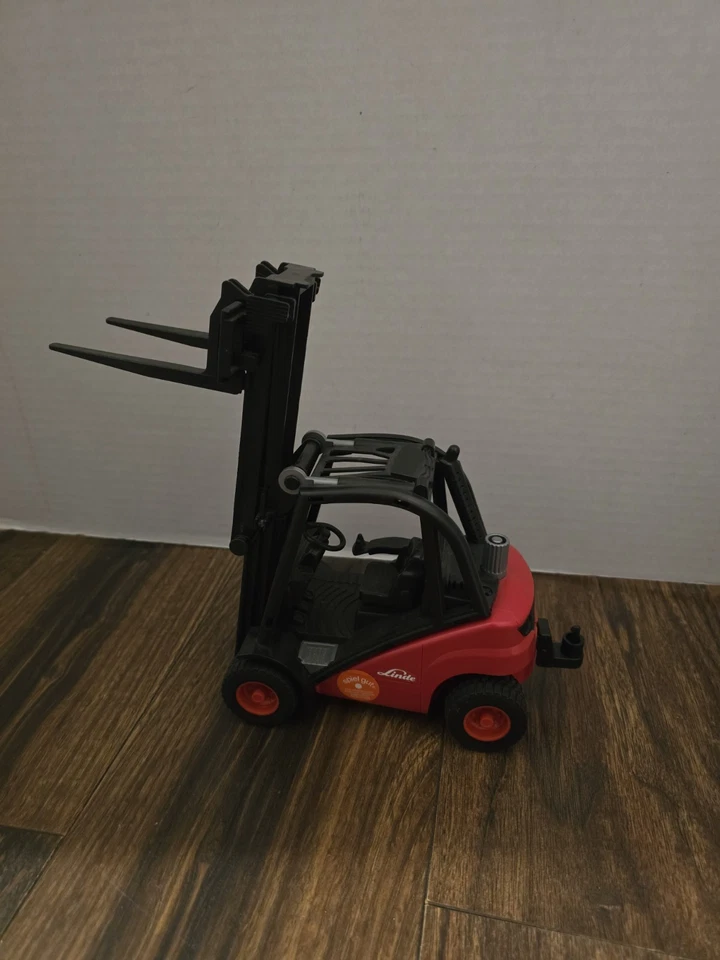 Carretilla elevadora Linde juguete de construcción Bruder 1287/01 2004 1:16 H30 Alemania PIEZAS Foto 4 de 4