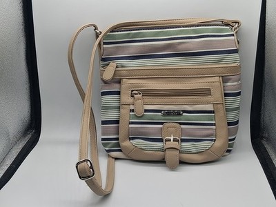 Multisac Striped Adjustable Crossbody Purse