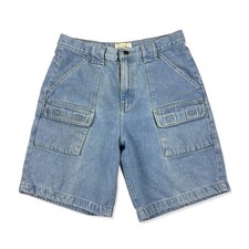 Falls Creek Men's VTG 90's Cargo Denim Dad Shorts 32