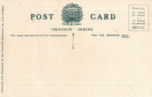 Antique Peacock Series Christchurch Priory Avenue POSTCARD - UNUSED - Picture 2 of 2