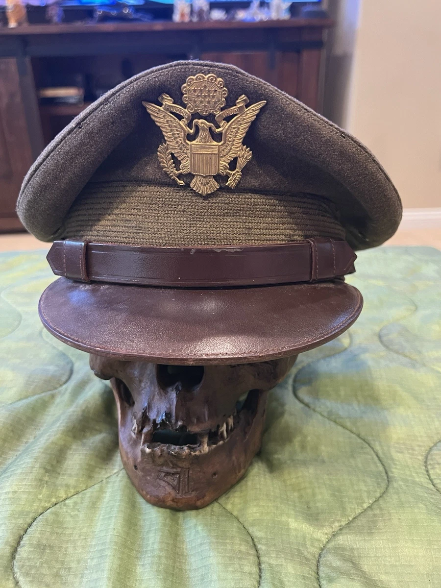 Ww2 Officers Cap In Ww Ii Us Collectible Hats & Helmets for sale