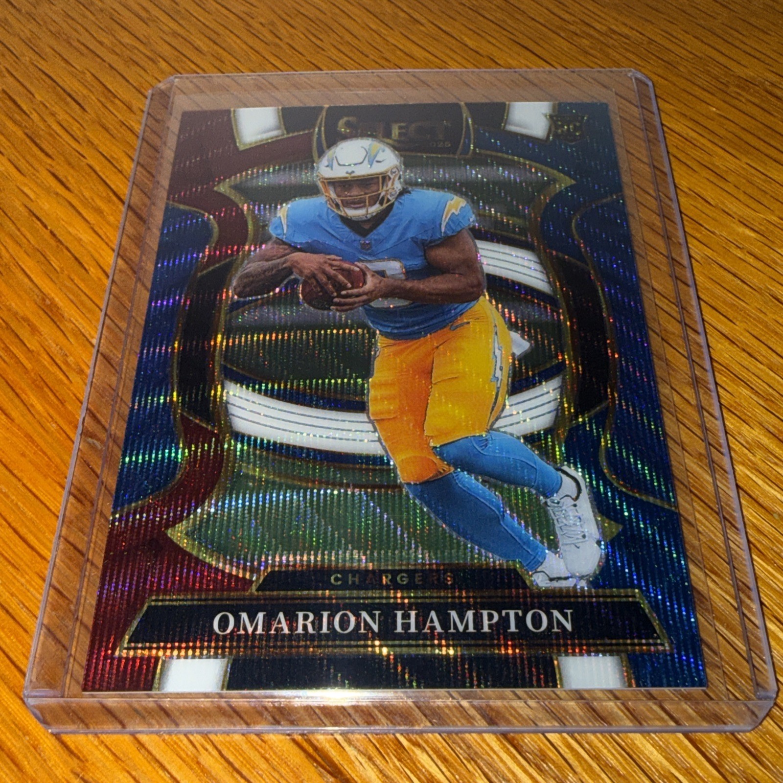 2025 Panini Select Tri-Color Prizm #2 Concourse - Omarion Hampton /399 Chargers