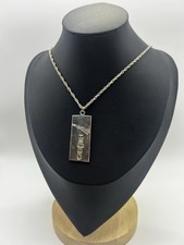 Vintage Concorde Commemorative Solid Silver Ignot Necklace. 1977 Hallmarked
