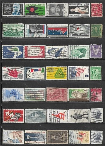 USA United States Stamp Packet Lot of 35 Stamps off paper US Collection used