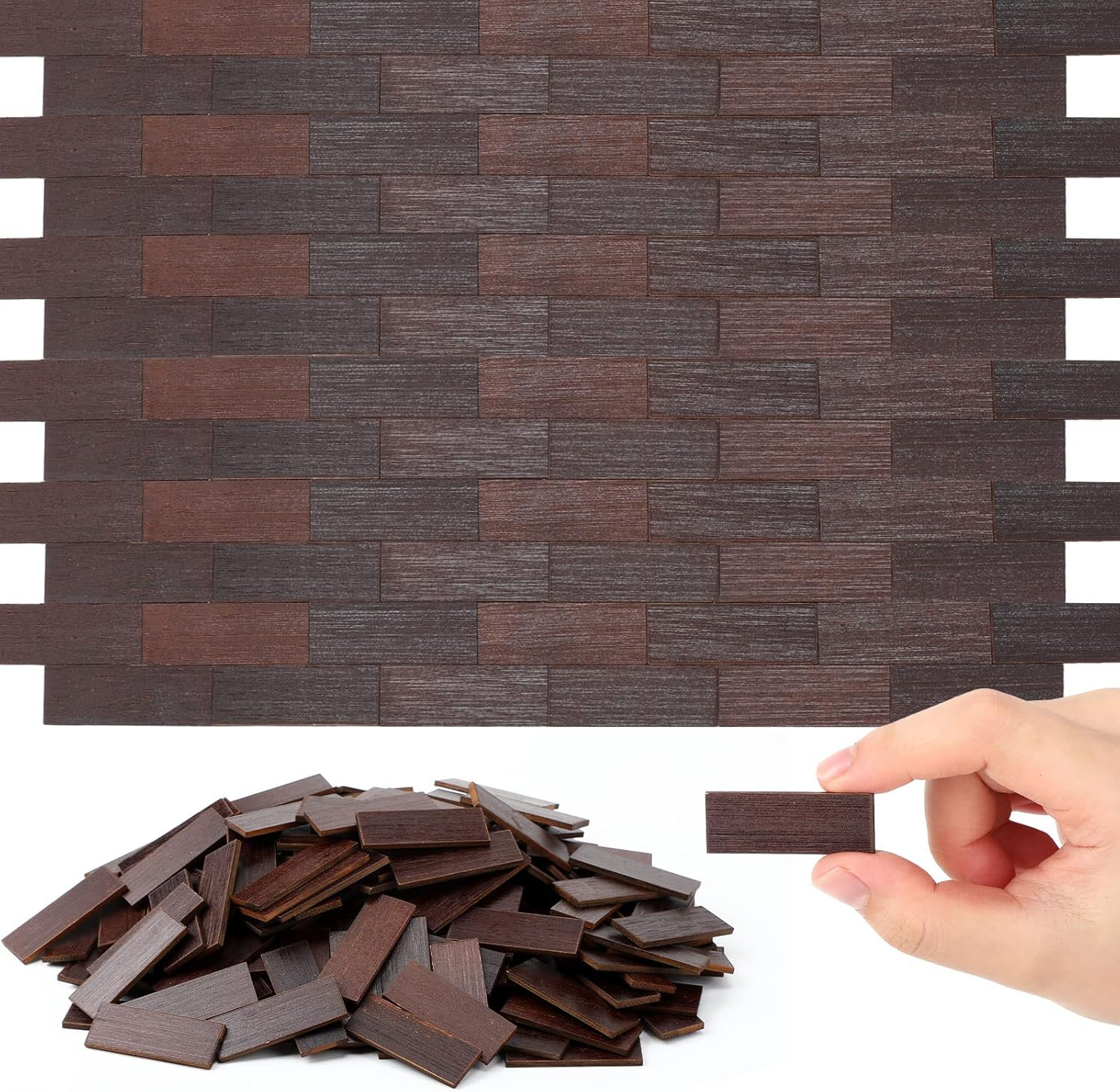 200 Pcs Mini DIY Wooden Dollhouse Flooring Boards for Realistic Miniature Floors  