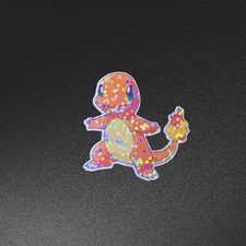 Charmander Sticker Holofoil Small Dots  WaterProof  Laminated