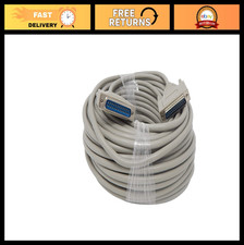 100ft DB25 Serial Port Cable 25 Pin Male to Male RS232 Connector - High Speed