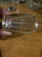 VTG 1930'S Embossed COLEO SHAMPOO COLGATE & CO. GUARANTEED, SMALL CLEAR BOTTLE 