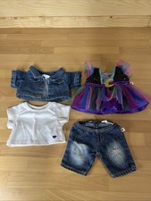 Build-A-Bear Moon-Themed Tutu Multi Colored Top Rainbow Tulle Bottom Dress Lot