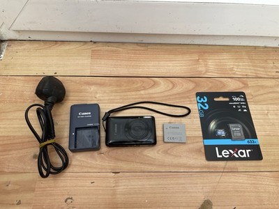 Canon IXUS 130 Digital Compact Camera Black 14.1MP - Fully Working W Chargr RARE