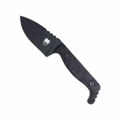 CBTKPSBLK CobraTec Small Kingpin Black D2 Blade G10 Black G10 Handle Kydex Sheat