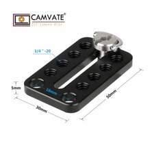 CAMVATE Universal Top Cheese Plate 1/4" thread Mount For Camera Cage Monitor Rig