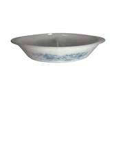 Vintage Glassbake Currier & Ives Divided Casserole Dish J2352