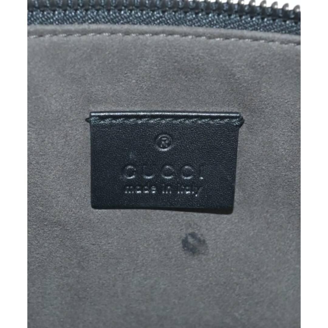 Gucci Black Leather Clutch Bag Women Used Free Shipping thumbnail 4