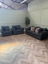 Charcoal - Next Michigan 3 Seater Sofa, Snuggle & Armchair – Delivery Available