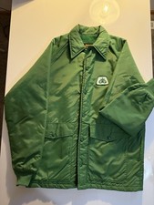 Vintage Swingster Pioneer Seeds Button Up Sherpa Lined Windbreaker Size Medium
