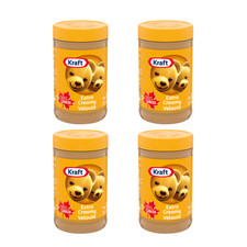 Kraft Peanut Butter Extra Creamy 1kg Smooth Spread Canadian Import (4 Packs)