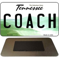 Coach Tennessee State License Plate Tag Magnet M-6458 3.5" x 2" Magnet (M)